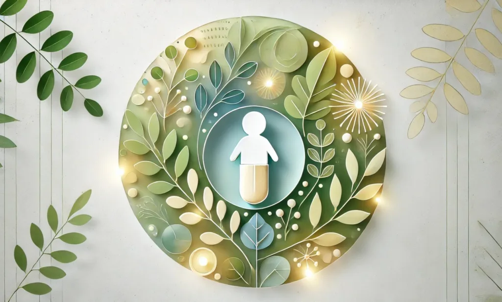 abstract image depicting natural supplements for wellness during childhood