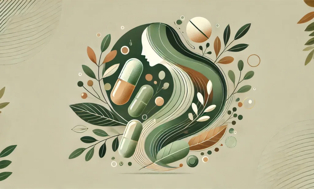 abstract image depicting natural supplements for wellness during 20s and 30s